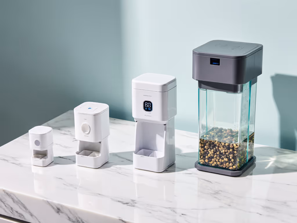 small aquarium feeder size comparison